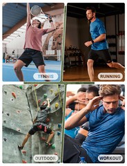 Men’s Workout T-Shirts Short Sleeve Performance Shirts Gym Athletic Casual Tops