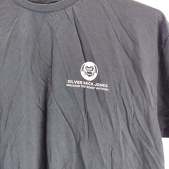 uneek mens t-shirt black crew neck short large print at the back size 2xl