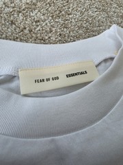 Fear of God Essentials Men’s White Crew Neck Short Sleeve Logo Graphic Tee
