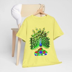 Colorful Peacock Feather Graphic T-Shirt