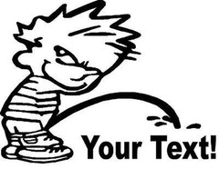 Calvin Peeing Piss On Your Text/Logo Funny Comic T-Shirt S-6XL, LT-4XLT New