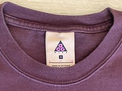 Nike NRG ACG Embroidered Lungs Tee-Heavyweight Cotton-Men’s S-Deep Burgandy