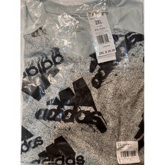 Adidas Logo All Oversize Logo cotton T-shirt Linen Green/Halo Silver Men 2XL NWT