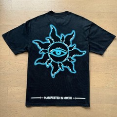 25/SS Godspeed Hip hop skeleton soldier print pattern Tee Washed Mens T-shirt