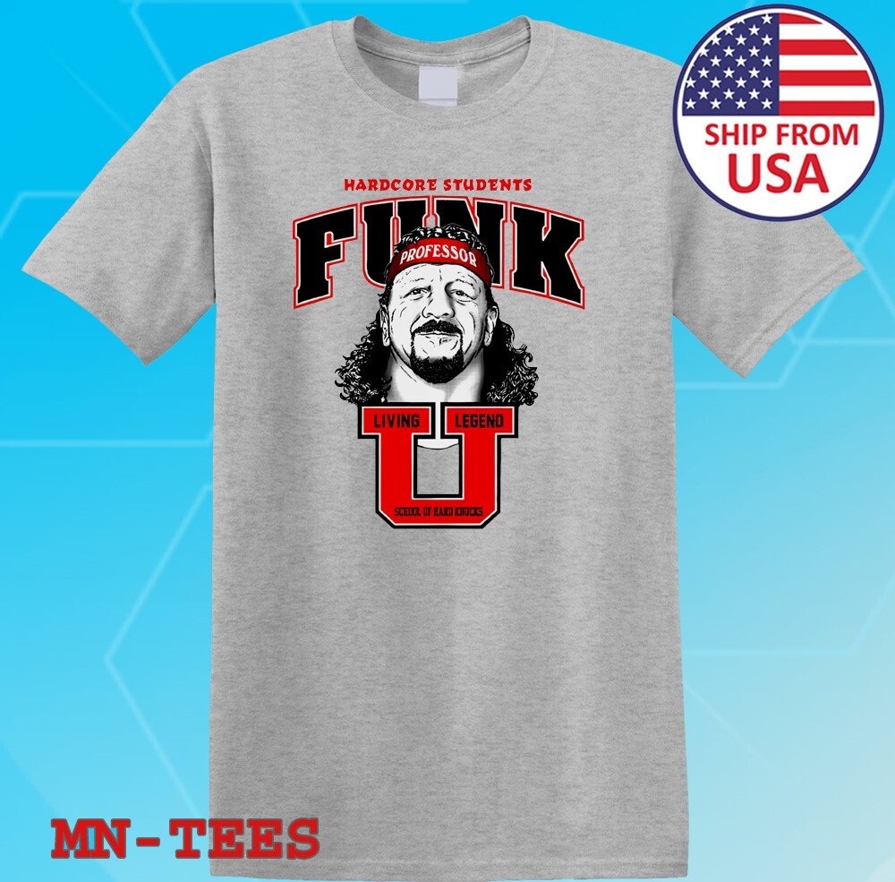 Terry Funk Oldschool Wrestling Tribute Grey Size S-5XL