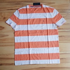 Tommy Hilfiger Men’s Short Sleeve Crew-Neck Stripe Tee T-Shirt