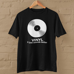 VINYL It sounds better T-SHIRT (Record Collecting LP Album Music Dad Hipster)