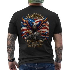 Big Boy 4014 Vintage Eagle Steam Locomotive Railroad Engine ON BACK T-Shirt