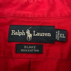 Ralph Lauren BLAKE XL Red Pony Embroidery Button Down Shirt For 14Y+ Japan