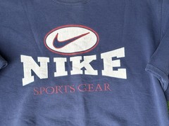 Vintage 90’s Nike Sports Gear Oval Swoosh Shirt Made In USA Blue Men’s sz Medium
