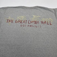 The Great China Wall Army T Shirt Men L/XL Boxy Dragon Custom Embroidered READ