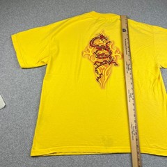 VTG Guardians of Paradise Dragon T Shirt Mens XL Yellow Graphic Tee AAA Y2K Surf