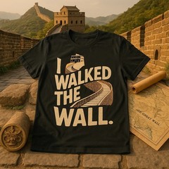 The Great Wall Of China Shirts – “I Walked the Wall.” Graphic Tee