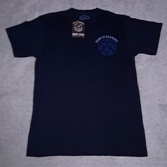 Sons Of Anarchy SOA T-shirt Mens Medium Black Skull Spellout Double Sided Y2k