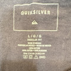 Quiksilver Men’s Size L Blue Long Sleeve Graphic Logo T-Shirt Cotton