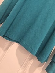 Vintage Lands’ End Shirt Men’s Large Teal Seamless Turtleneck High Neck LS USA