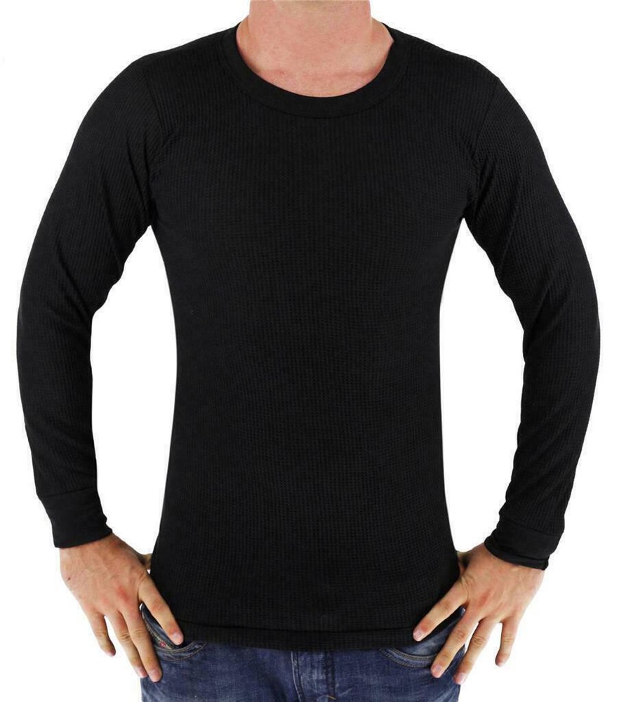 Men’s Long Sleeve Thermal Underwear Light Weight Solid Shirt