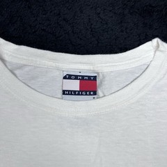 Vintage 90S Tommy Hilfiger Jeans Company 85 Center Logo White Mens Tee Sz Medium