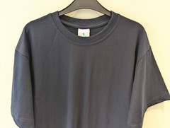 Uneek Premium Mens T-shirt Size Medium Navy Blue 100% Cotton Shirt Sleeved VGC