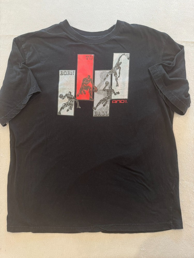 And1 T Shirt Men’s Extra Large Born To Ball Basketball Cotton Graphic Tee
