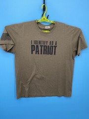 Patriot Crew Shirt Adult XXL Green Made In USA Flag Identify Olive Army America