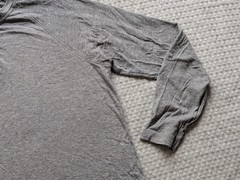 Faherty Cloud Cotton Shirt Mens Large Gray Raglan Long Sleeve Henley Tagless