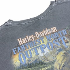 Vintage 2012 Harley-Davidson Alaska Fairbanks Dealer Tee—Grey/2XL/100% Cotton
