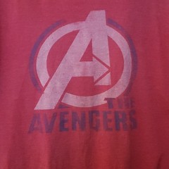 Marvel Avengers Logo T Shirt Mens XL Red Graphic Tee Mad Engine 2012 Movie Super