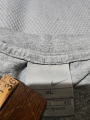Vintage Nike Shirt Men XL Gray Solid Graphic Print Spellout Casual Y2k Tee