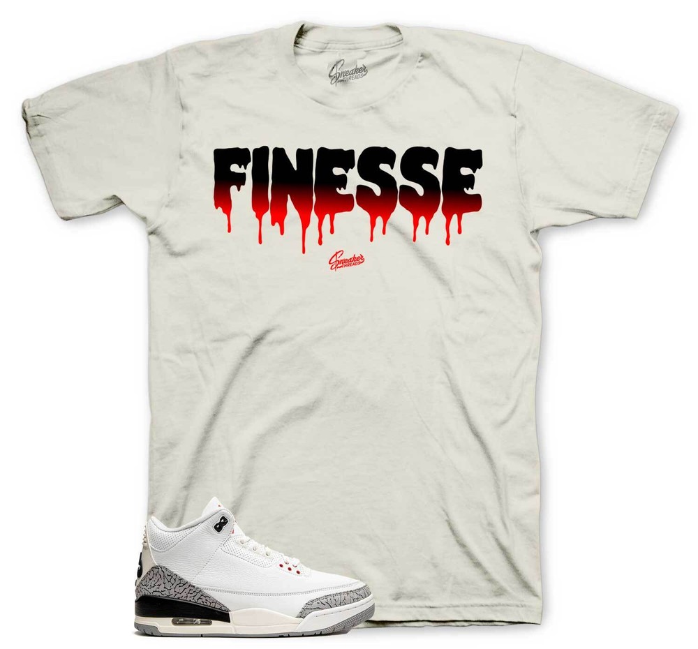 Shirt Match Jordan 3 White Cement Reimagined – Finesse Tee