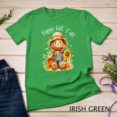 Happy Fall Yall Shirt Scarecrow Pumpkin Autumn Thanksgiving Unisex T-shirt