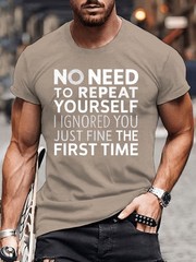 Plus Size Men’s Humorous Graphic T-Shirt – Comfortable, Machine Washable, 180g