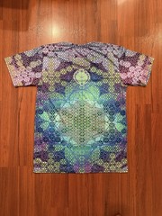 Abstract Geometric Pattern Illusion Rave Festival Neon Men’s Shirt L Large