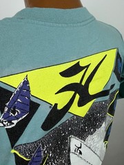 Vintage Hobie Shirt Mens Large Tight Fit 90s Surf T-shirt Windsurfing Vaporwave