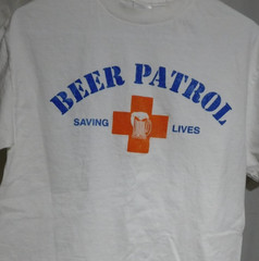 Beer Patrol T-Shirt Small 34″ Chest Pre-washed Tennessee River Brand Print
