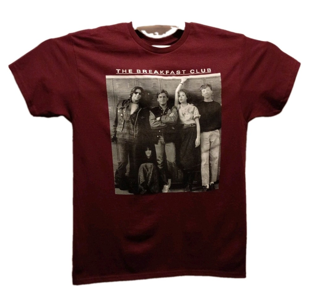 The Breakfast Club Men’s Graphic T-Shirt M Burgandy Red Brat Pack 80’s