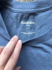 Goodfellow & Co Men’s L Standard Fit Crew Neck Short Sleeve Blue Stripe Tee