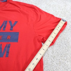 Tommy Hilfiger Denim Men’s Graphic T-Shirt XL Red Logo Tee (see photo for flaw)