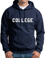 College Hoodie Belushi College Hooded Sweatshirt Navy L