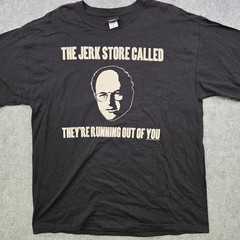 VTG Seinfeld Shirt Mens XL Black Jerk Store Called Quote Graphic TV Comedy Tee