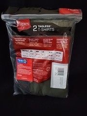 Hanes Mens 2Pk Cool Comfort Wicking Tagless Large – Choose Color Blue Or Green