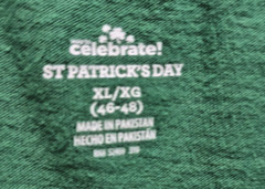 Way to Celebrate! St Patrick’s Day Green T-Shirt-Lucky-Size XL