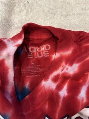 Liquid Blue Shirt Men L Red White Blue Tie Dye Spiral Patriotic Psychedelic Tee