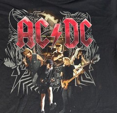 AC/DC Black Ice 2009 Tour Shirt Men Large Black Short Sleeve Double Sided Anvil
