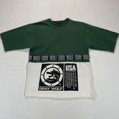 Gray Wolf Shirt Mens XL Green White USA Wolf Outdoor Graphic T-Shirt Tee
