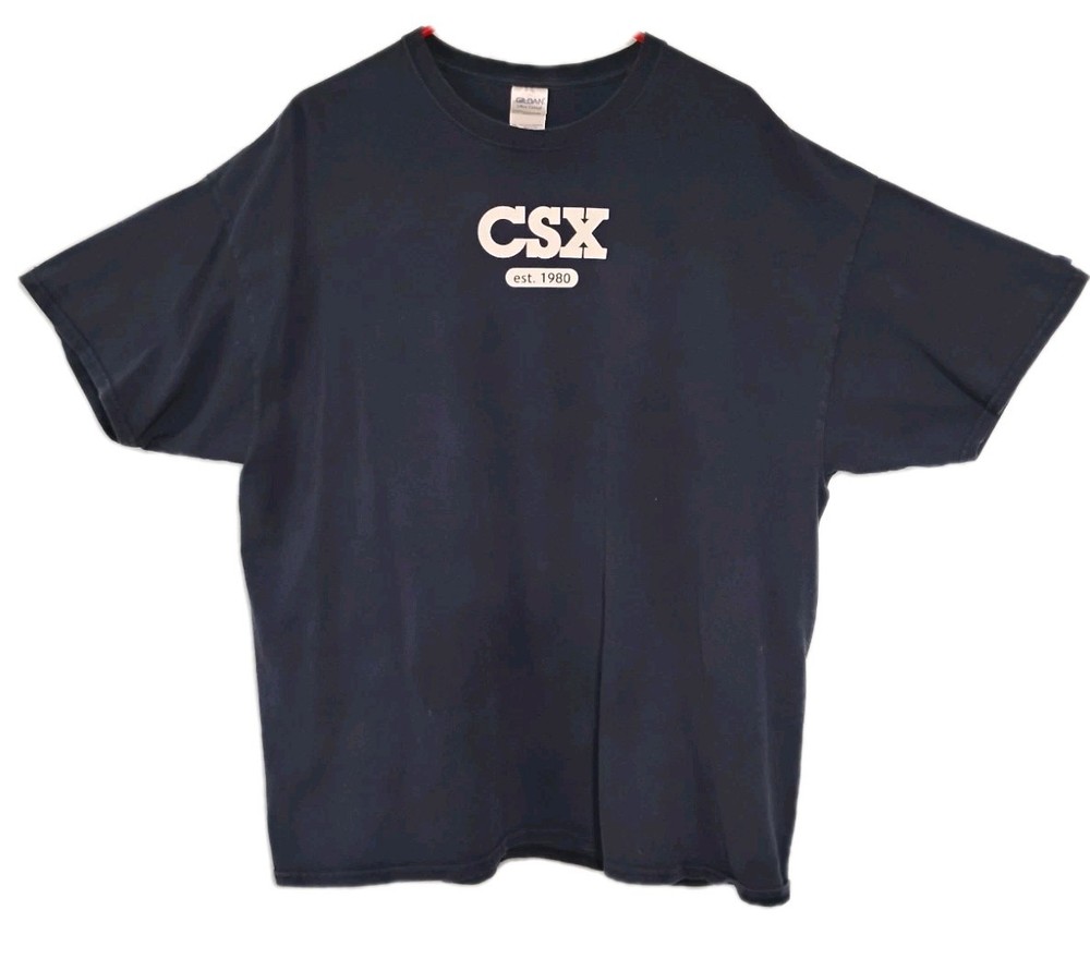 CSX Railway Blue T-shirt 2XL Short Sleeve Men’s