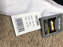 Stacy Adams Men Shirt EXTRA LARGE Black Logo Short Sleeve Crew Neck NWT
