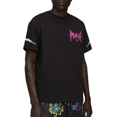 PUMA Hoops X Rick And Morty Crew Neck Short Sleeve T-Shirt Mens Black Casual To