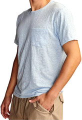 NEW LUCKY BRAND, MENS MEDIUM, LINEN-BLEND SHORT-SLEEVE POCKET🪩SHIRT-MSRP $44.50