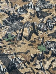 Vintage USA Made Mossy Oak Camo Brown Forest Floor Pocket Long Sleeve T-shirt L